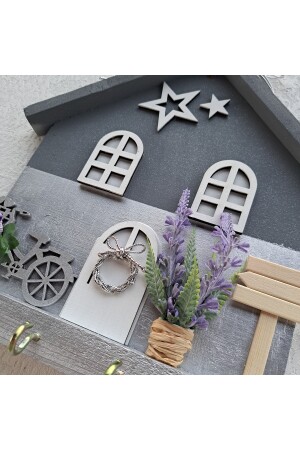 Psacraft Home Gift 23 x 25 silbergrauer dekorativer Lavendel-Schlüsselanhänger TYC00331776225 - 3