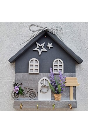 Psacraft Home Gift 23 x 25 silbergrauer dekorativer Lavendel-Schlüsselanhänger TYC00331776225 - 4
