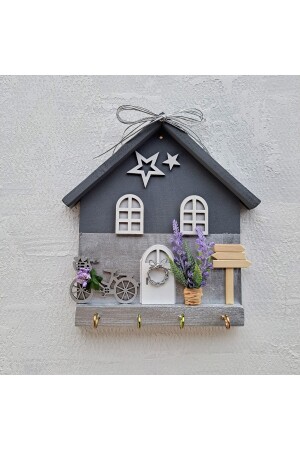 Psacraft Home Gift 23 x 25 silbergrauer dekorativer Lavendel-Schlüsselanhänger TYC00331776225 - 5