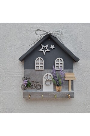 Psacraft Home Gift 23 x 25 silbergrauer dekorativer Lavendel-Schlüsselanhänger TYC00331776225 - 1
