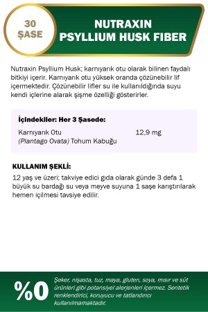 Psyllium Husk Fiber 4 g x 30 Saşe Karnıyarık Otu Lifi - 3