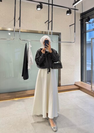 Puantiyeli Bomber Ceketli Takım - Siyah Ceket - Nuuwears