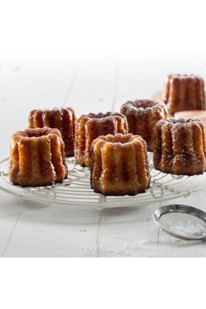 Puding Çikolata Kalıbı Çiçek Canneles Pişirme Silikon Kalıbı Kek Silikon Kalıbı 8'li Gt1579 GET427085 - 6