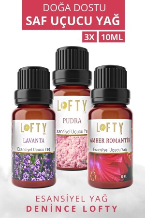 Pudra- Lavanta- Amber Romantik Uçucu Buhur Yağı Buhurdanlık Esansı Oda Kokusu Esansiyel 10 ml - 1