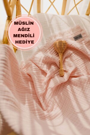 Pudra Muslin 4 Katlı Müslin 110x110cm Pamuksu Yumuşaklık - Yeni Seri -110x110cm - Zeypba