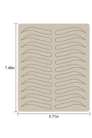 Pudralı Microblading Çalışma Lateks Kaş Şablonlu (1 ADET) - 1