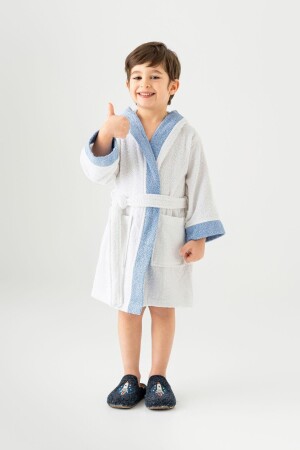  Pueri Nepos %100 Pamuklu Erkek Çocuk Bornozu - Soley