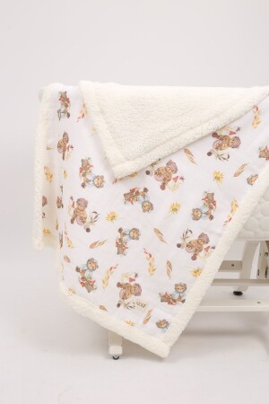 غطاء من موسيقى غنم من نوع MNZ-Puffy Hair Muslin - 70x100 سم ZTPUF00 - LUCKKA