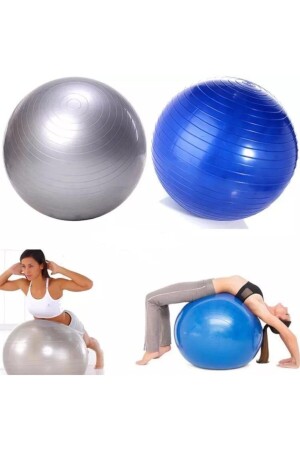 Pump Pilates Ball 65 cm Pilates Trainingsball Grau - 3