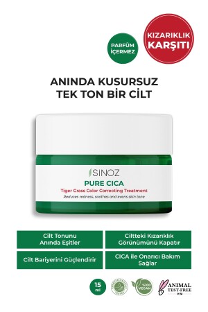 Pure Cica Tiger Grass Ton Eşitleyici Yoğun Onarıcı Yatıştırıcı Kızarıklık Karşıtı Yüz Kremi 15 ml - 3