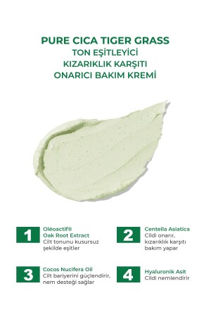 Pure Cica Tiger Grass Ton Eşitleyici Yoğun Onarıcı Yatıştırıcı Kızarıklık Karşıtı Yüz Kremi 15 ml - 6