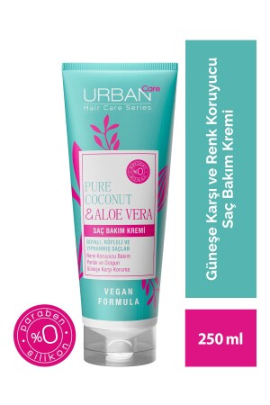 Pure Coconut&aloe Vera Boyalı Saçlara Özel Renk Koruyucu Saç Bakım Kremi-250ml-vegan - 1