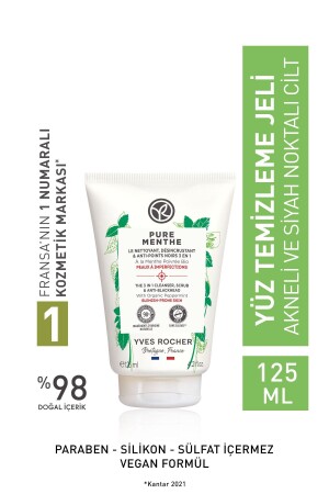 Pure Menthe Peeling Effektives präbiotisches Gesichtswaschgel für zu Akne neigende Haut – 125 ml 90301 - 3