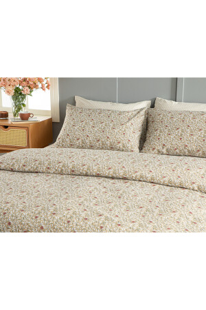 Pure Poppy bügelleichtes Doppelbett-Bettbezug-Set, 200 x 220 cm, Beige, 10036858 - 4