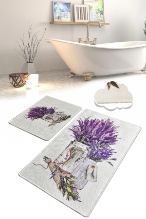 Purpura Djt 2 Li Set Banyo Paspası Klozet Takımı - 1