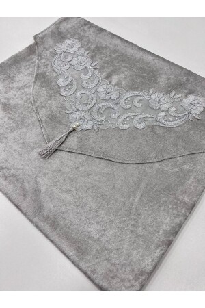 MNZ-Tassed Laced Embroidered Dowry Luxury Velvet Envelope Bundle - Ayhanhome