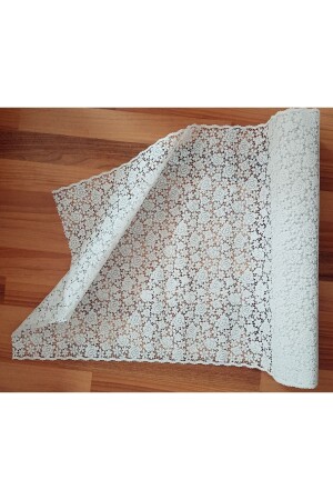 Pvc Dantel Raf Örtüsü Kaymaz Raf Dolap Ve Çekmeçe Örtüsü Eni: 50cm X 1mt Yıldız 001 - 6