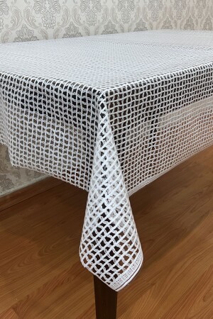 Pvc Şeffaf kaplamalı silinebilir muşamba masa örtüsü Hasır_1032-b - Pimulahome
