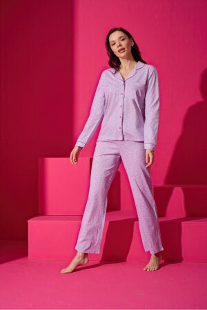 Pyjama-Set aus Baumwolle mit Knöpfen - 2