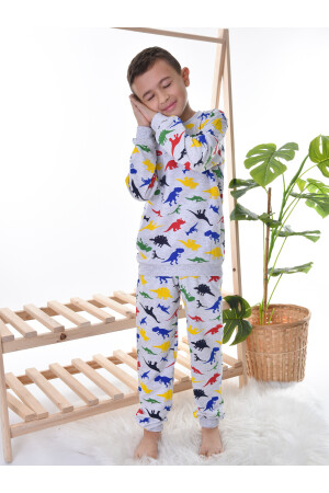 Pyjama-Set für Kinder mit Dinosaurier-Aufdruck 665236632 - 4