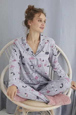 Pyjama-Set mit Knöpfen - 1