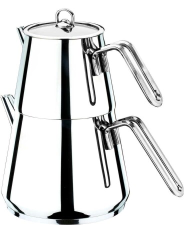 Pyramid teapot with metal handle - Akdeniz