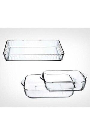 Pyrex-Ofenblech – 3-teiliges Pyrex-Set Fma02253 Fma03121 159028-4 - 2