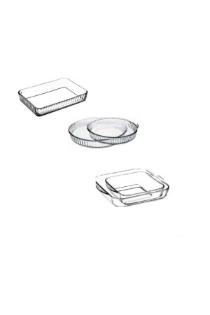 Pyrex-Ofenblech – 5 Pyrex Pyrex-Set 091oa 088oa 061oa Fma02253 Fma03121 Fma04596 285 159028-5 - 2