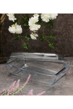 Pyrex-Ofenform mit rechteckigem Glasdeckel Fma06255 2019ST000049 - 1