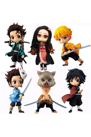 Q Posket Kimetsu No Yaiba Actıon Fıgure - Anıme Manga Figür 7 Cm - 6 Adet Tam Set 369769432 - 2