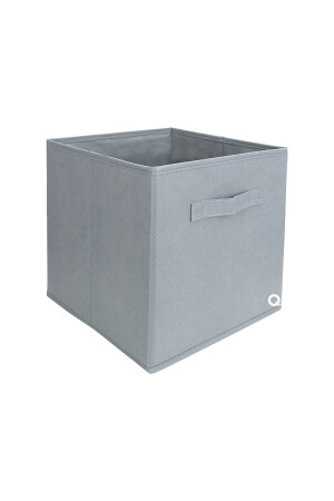 Q1 Große Mehrzweck-Schrank-Organizer-Box, dekorative Aufbewahrungsbox, Regal-Organizer, Grau 186 - 1