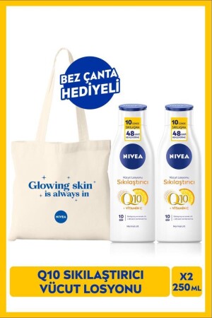 Q10 Sıkılaştırıcı Vücut Losyonu 250ml- X2 Adet- 10 Günde Sıkılaşma- C Vitamini- Bez Çanta Hediyeli - 1