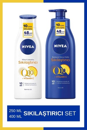 Q10 Vitamin C Sıkılaştırıcı Vücut Losyonu 250ml & Q10 Sıkılaştırıcı Vücut Sütü 400 ml - 2