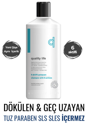 Ql 6 Active Anti-Haarausfall-Shampoo, schnelles Haarwachstum, salzfrei, sulfatfrei - 1
