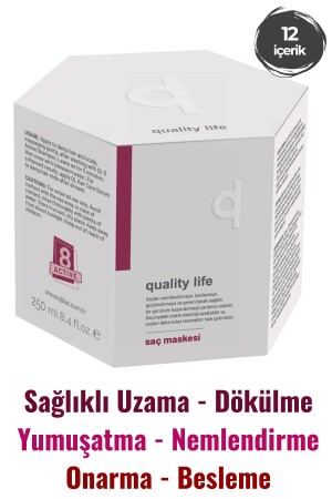 Ql 8 Aktifli Saç Maskesi - Aşırı Yıpranmış Ve Kuru Saçlar Için Besleyici Onarıcı Hızlı Saç Uzatma - 1