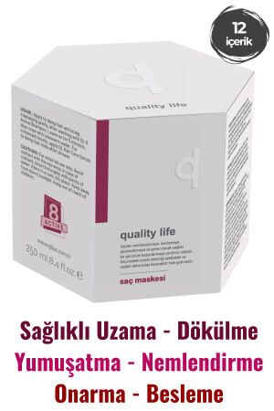 Ql 8 Aktifli Saç Maskesi - Aşırı Yıpranmış Ve Kuru Saçlar Için Besleyici Onarıcı Hızlı Saç Uzatma - 2