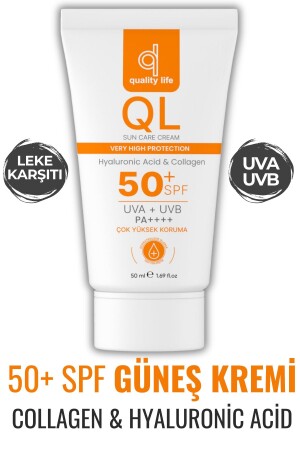 Ql Gesichtssonnenschutz auf Wasserbasis gegen Hautunreinheiten, 50-Faktor-Sonnenschutz QL50MLGK - 1