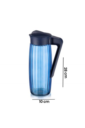 Qlux Boutique Çizgili Sürahi - 1600 Ml - Lacivert 01LKS035 - 3