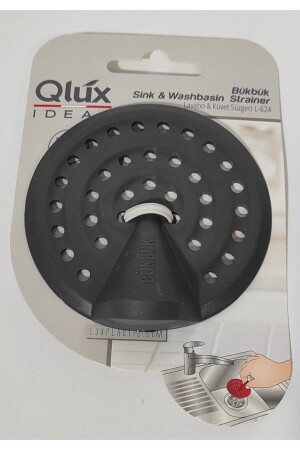 Qlux Waschbecken- und Wannensieb aus Silikon, 8 cm - 1