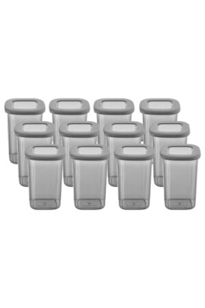 Quadratische Frischhaltedosen mit Folienbeschriftung, 12er-Set, mittlere Größe, 1,2 Liter BNM12LI - 5