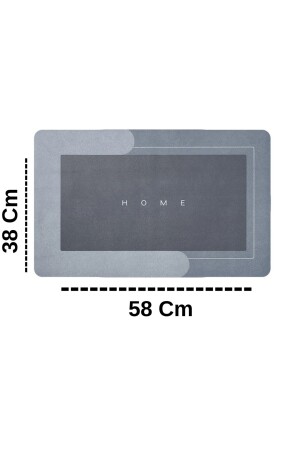 Quadratische, magische, wasserabsorbierende, rutschfeste Badezimmermatte, Fußmatte, Waschmatte mit rutschfester Unterseite, 3–5 mm - 3