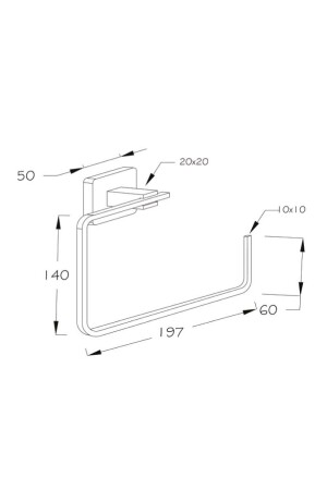 Quadratischer, mattschwarzer Doppel-Kleiderbügel + deckelloser Papierhalter + runder Handtuchhalter, Badezimmer-Set PRA-7026238-6078 - 10