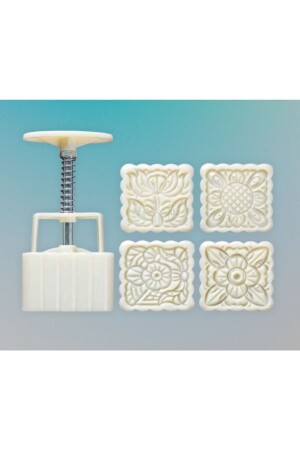 Quadratischer Mooncake-Pressbecher, 4er-Set, Plätzchenform ŞEN44 - 1