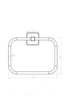 Quadratischer runder Handtuchhalter TYC00470757303 - 3