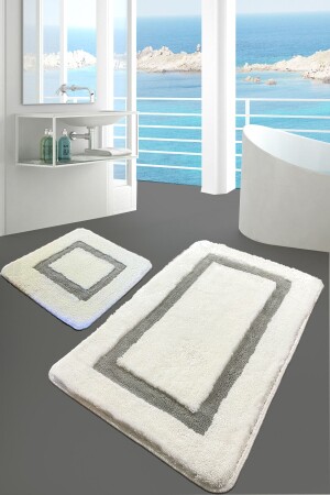 مجموعة من 2 حمامات غطاء سجادة غير زلقة قاعدة غسيل 8683264268212 - Chilai Home