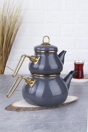 Qualita Roly&poly Emaye Çaydanlık - Gri XAP-012361-6TY - ACAR