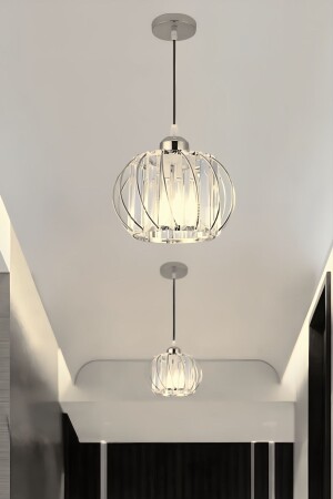 Quattro Model Krom Renk Kristal Taşlı Metal Salon Koridor Çocuk Mutfak Odası Sarkıt Avize - Luna Lighting