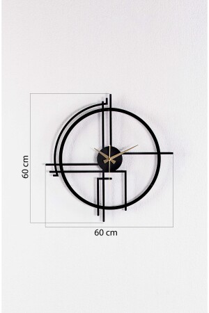 Querencia Metal Siyah Duvar Saati 1,5 Mm Kalınlık 60x60 Cm querencia60 - 4