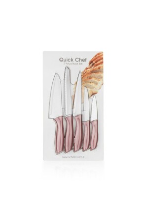 Quick Chef Bıçak Seti-5 Parça-Rosegold - 9