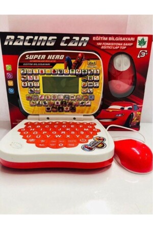 Racing Cars Eğitici Oyuncak Bilgisayar Oyuncak Laptop Türkçe Ingilizce 100 Fonksiyonlu PRA-6167135-7569 - 3